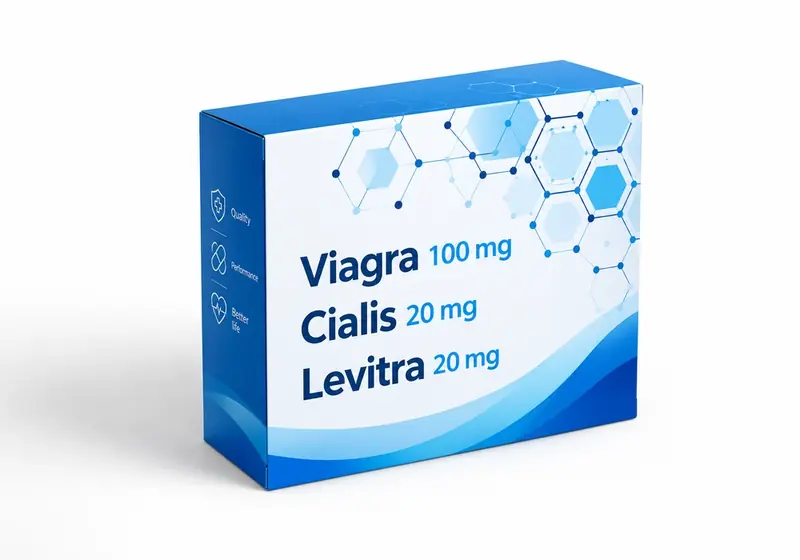 Pack di marca per il trattamento della DE: Viagra 100 mg, Cialis 20 mg, Levitra 20 mg